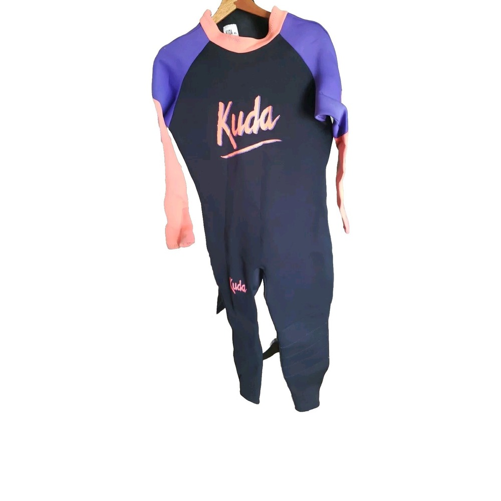 KUDA England 3.0 mm  Wetsuit Long John Wet Suit neoprene Black/Orange  Size EL